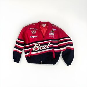 Chase Authentics x Budweiser Dale Earnhardt jr Nascar Jacket Vintage Red Large
